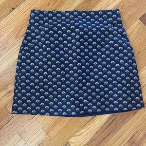 & Other Stories Navy patterned skirt